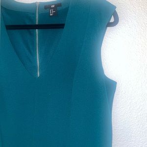 H&M Emerald Green Fitted Dress; Never Worn, Size 12